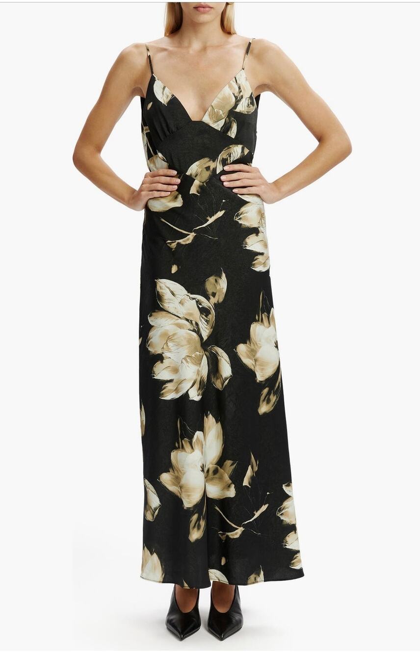 Bardot Capri Floral Print Satin Slipdress - Size 12 (NWOT)